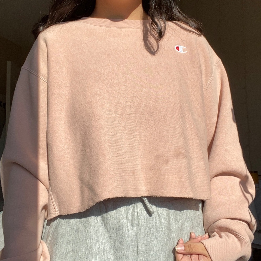 cropped champion sweater